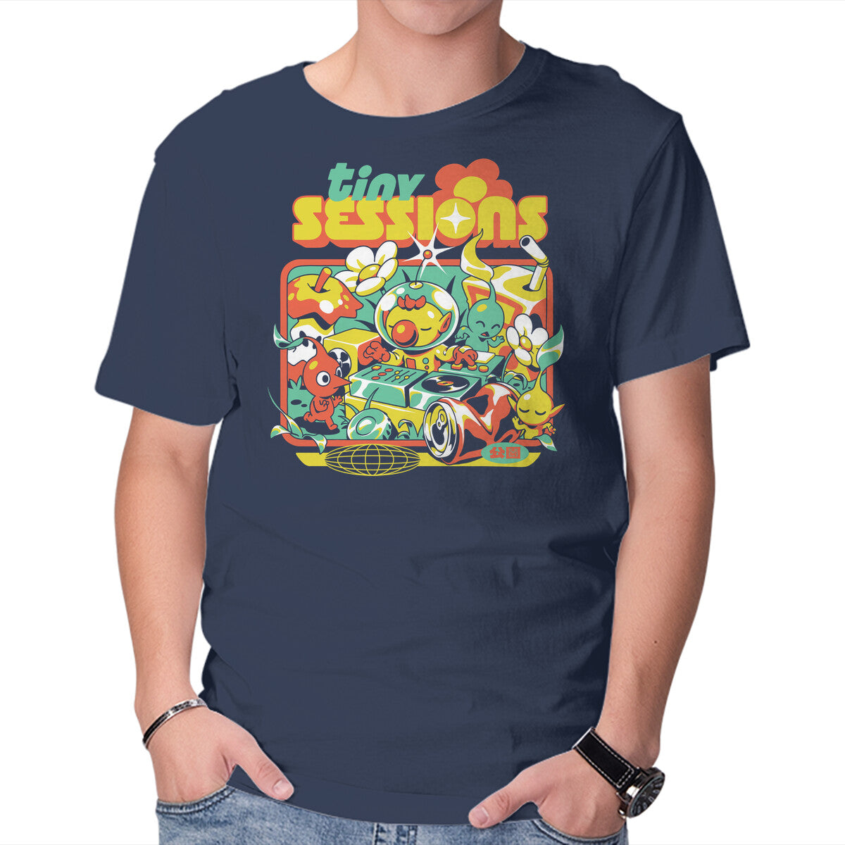Unisex Crew Neck T-Shirt Tiny Sessions Graphic Short Sleeve Casual Tee L