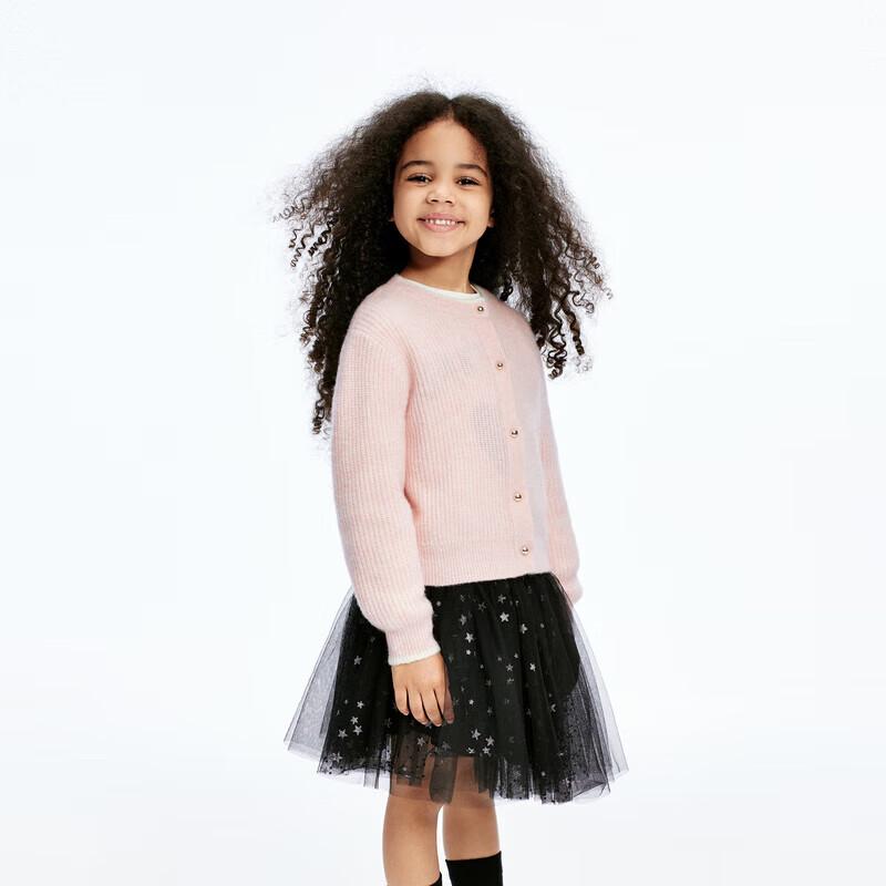 Little MO&Co. Girls  Wool Blend Knitted Cardigan 130