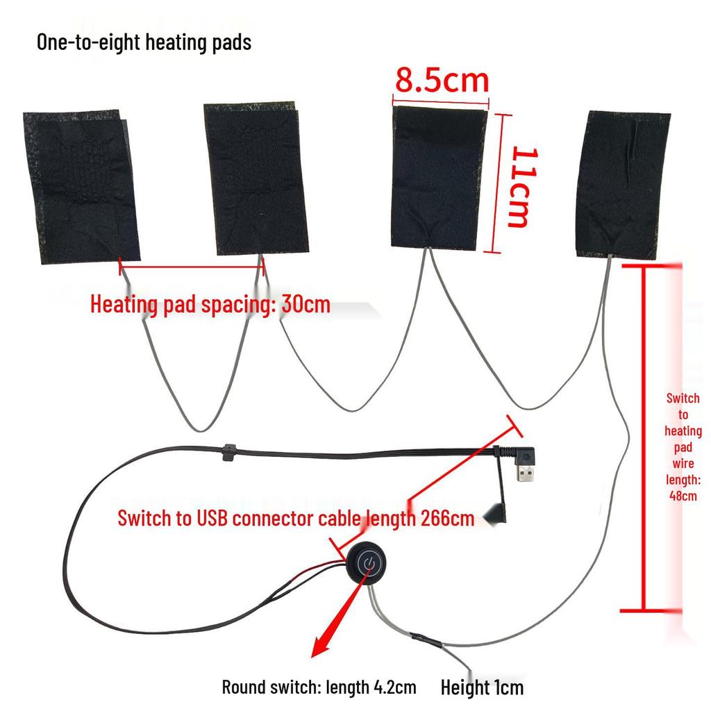 Shawl Clothes Heating Pad with Three-Level Temperature Control & USB Connection