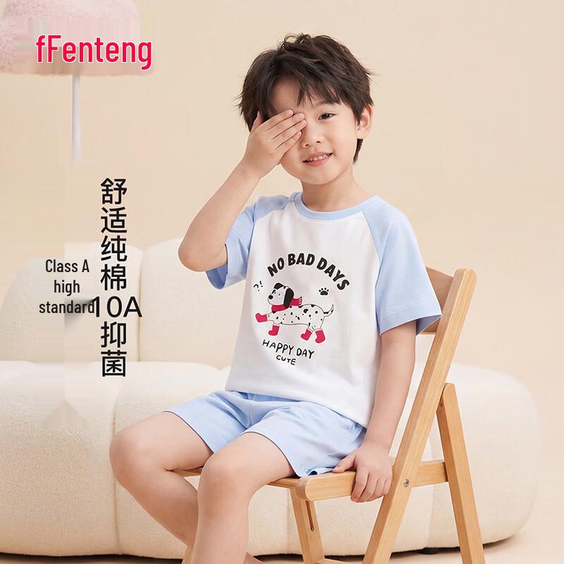 

Fenteng Kids 100% Cotton Antibacterial Short Pajama Set M