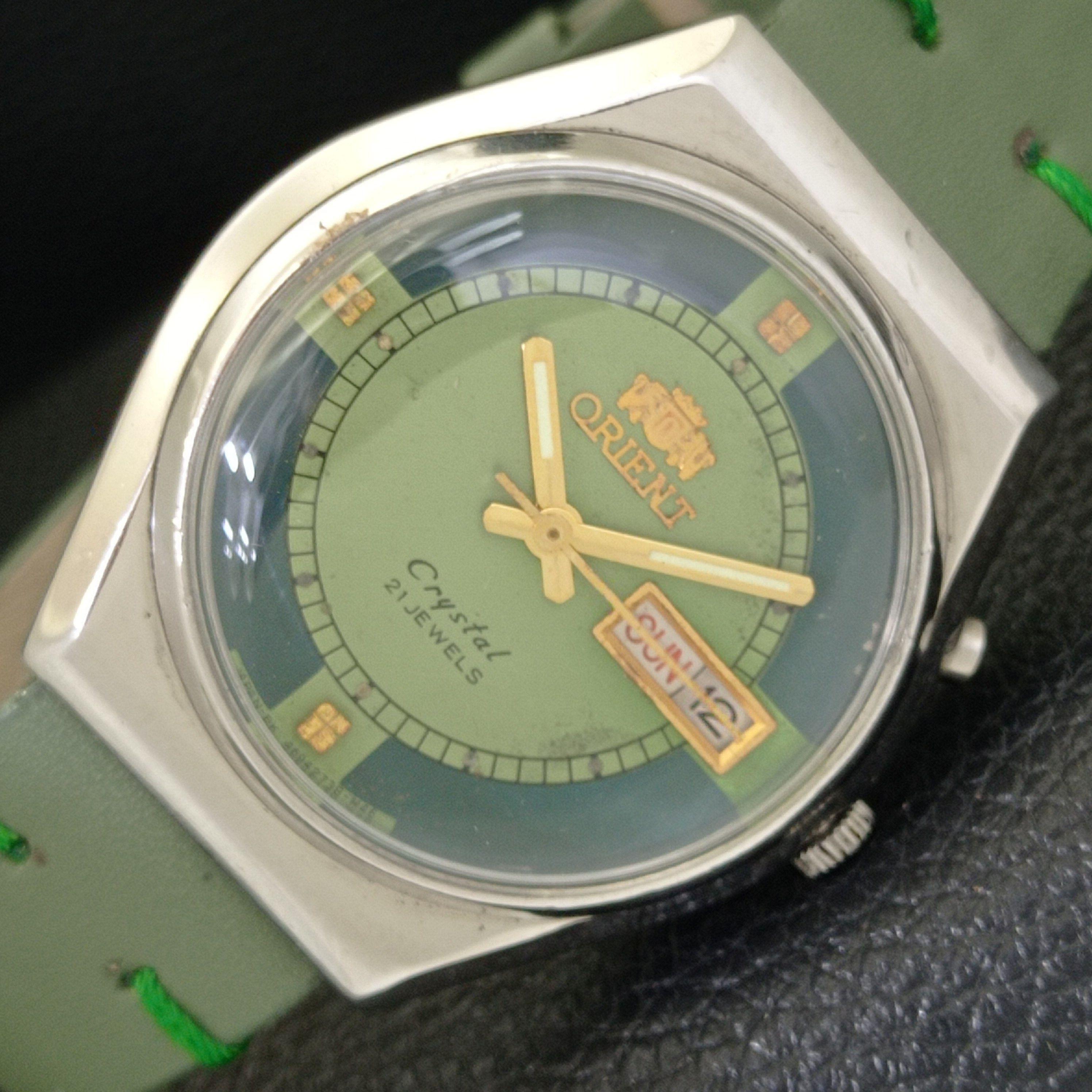 

ВИНТАЖНЫЕ ЧАСЫ ORIENT CRYSTAL AUTOMATIC 46941 ЯПОНИЯ МУЖСКИЕ ОРИГИНАЛЬНЫЙ ЦИФЕРБЛАТ a700729-5 R204-a700729