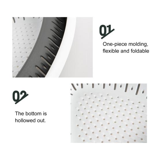 Foldable Basket Kitchen with Hanging Holes Drain Strainer