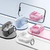 Solid Transparent Earphone Case For Airpods 4 Pro Pro2 Pro3 Portable Bracket Bluetooth Headphone Protect Cover With Hook