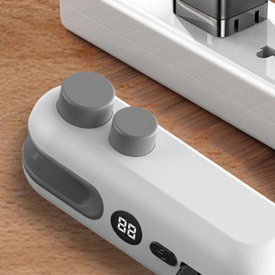 1/2Pcs Mini Bag Sealer with Cutter Power Display Screen 2 in 1 Portable Handheld Bag