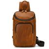 High Capacity Leather Chest Bag For Men Crossbody Bag Single Shoulder Bagpack Man Leather Travel Chest Bag Pack Genuine Leather