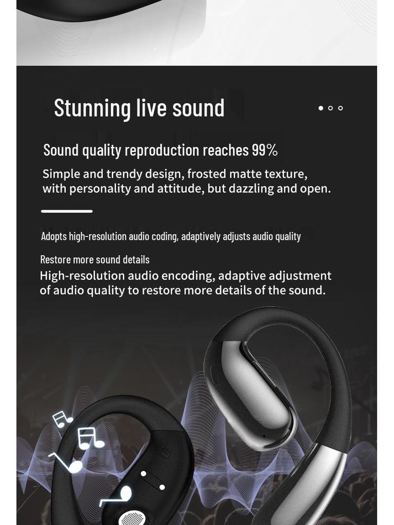 Clip-On Wireless Bluetooth Earbuds OWS