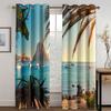 Shoreline Highway Blue Sky White Clouds Scenic Curtains 2 Panel Free Shipping Modern Living Room Bedroom Home Decor Curtains