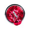 Analplug Sexspielzeug Edelstahl Glattstahl Buttplug mit Glöckchen rundem Kristallanhänger