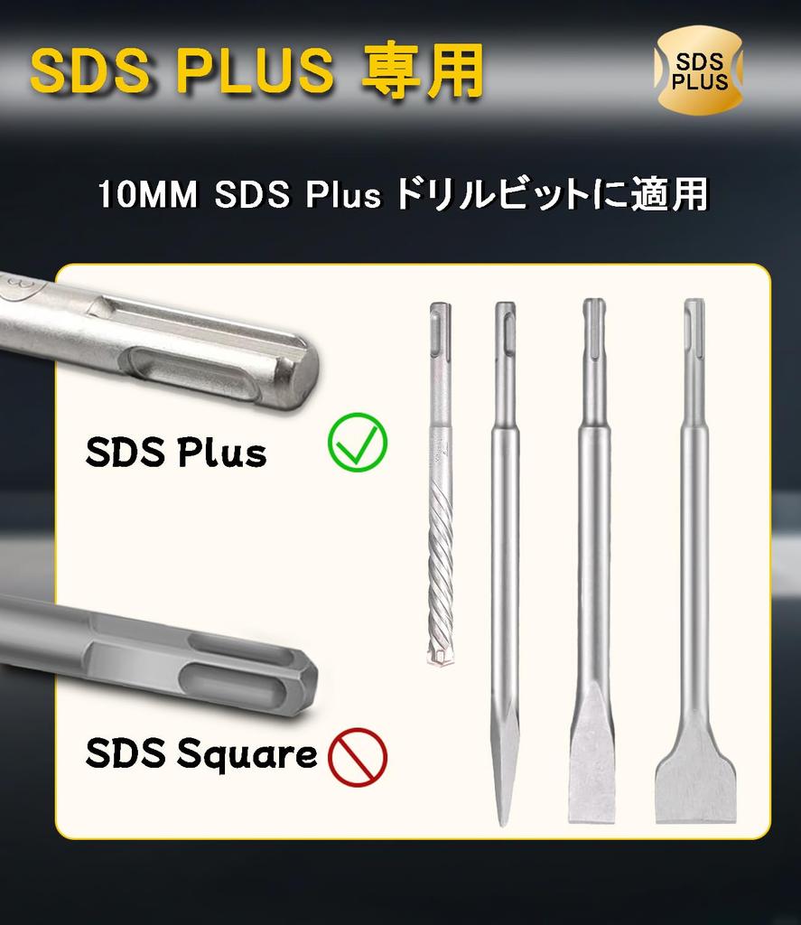 SuiiGoo SDS Socket Stainless Portable Fits 10mm SDS Phillips and Tip Tools Pull-Down Holder, 3-Color Set, Steel, Storage, Bits, (3-Color Set)