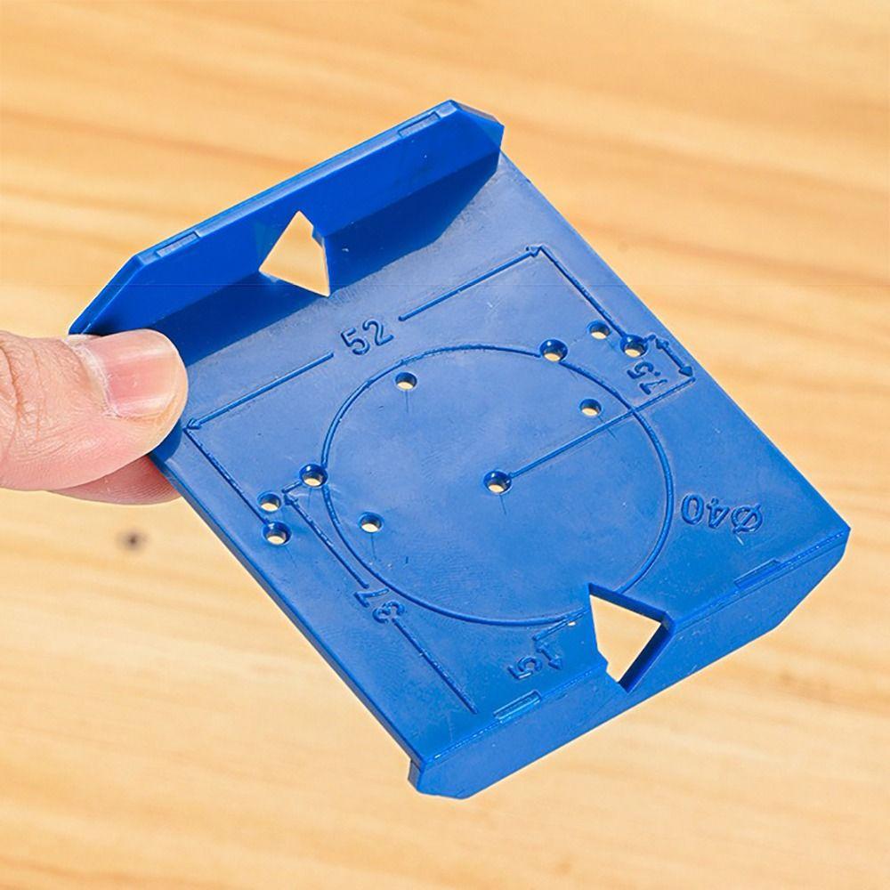 ABS Hinge Drilling Locator Blue Installation Auxiliary Tool Install Positioning Tool  Woodworking