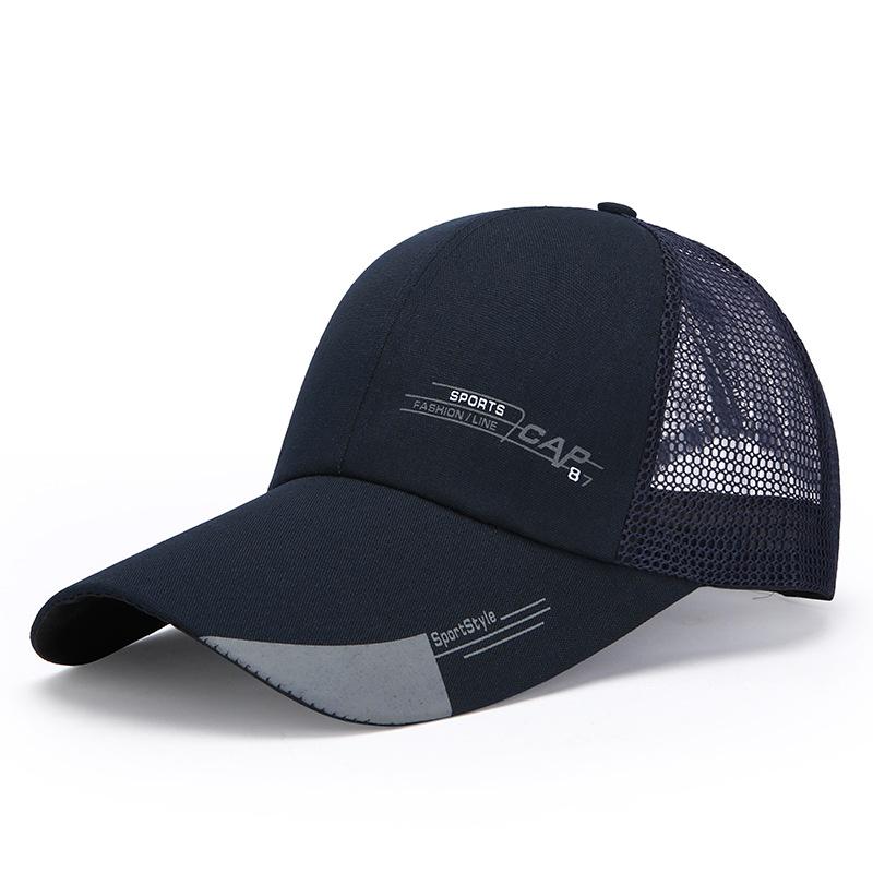 

Men s Duck Tongue Hat Spring and Summer Outdoor Sunshade Hat Mesh Breathable Baseball Hat Fishing Hat one size Темно-синій