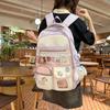 College Style Color Matching Schoolbag Female College Student Korean Version Cute Travelbackpack Lightweight Junior High School Student Class Backpack
