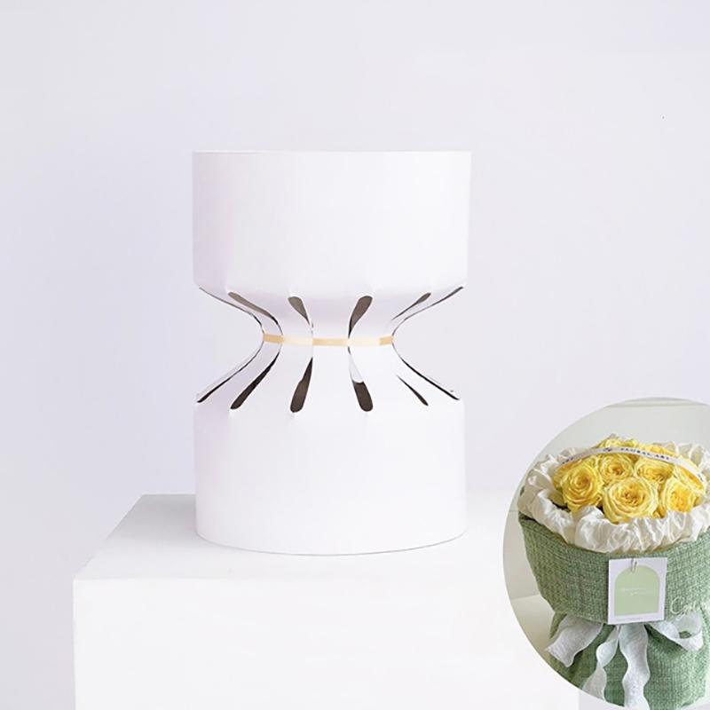 

20 шт. Круглый букет Стереотипные цветы Роза Упаковка Подкладка Оберточная бумага Материалы для цветочного магазина Вспомогательный инструмент белый