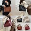 Fashionable Pu Leather Shoulder Tote Bag For Women 2024 New Trendy Handbag Chic Style