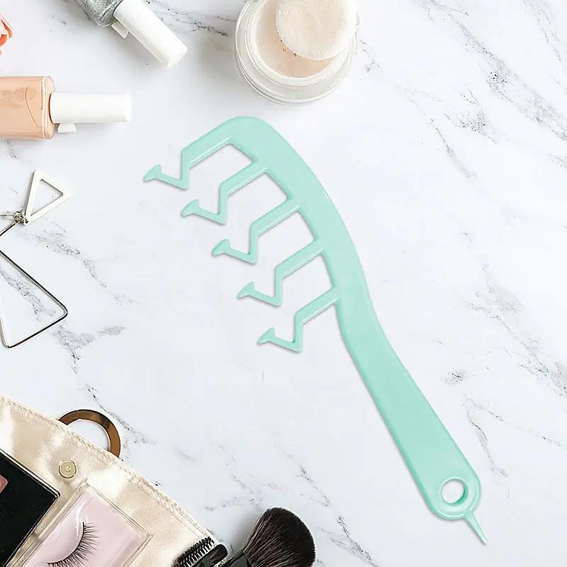 

2 шт., пушистая расческа для волос, крышка с прорезями Z-образной формы, расческа для мгновенного увеличения объема волос, массажная щетка для расчесывания кудрявых пушистых кудрявых челок 2PCS зелёный