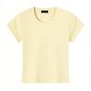 Short-sleeved CottonT-shirt 2026 Summer Simple Casual Slim New Plain Round-neck Pullover Basic Style Tops Women's Clothing