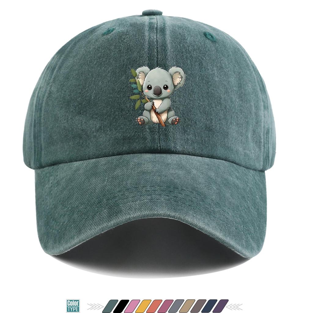 Pc Koala Printed Baseball Cap Breathable And Adjustable Duckbill Hat Suitable for Both Unisex And Women A Versatile Outdoor Hat