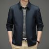 Men's Lapel Jacket Jacket Middle-aged and Elderly Casual Trendy with Dad's Spring and Autumn Fit Top