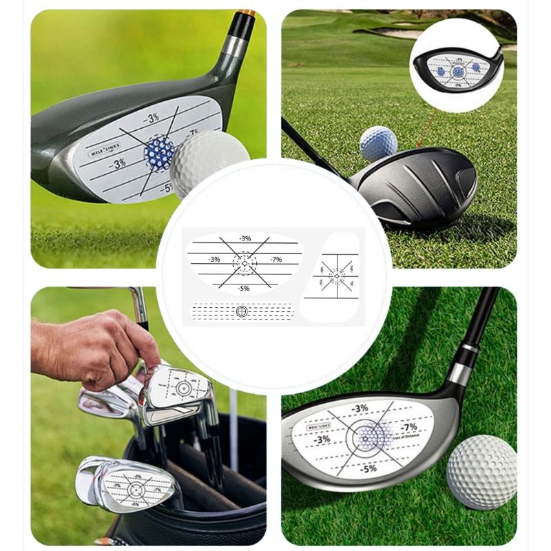Golf Impact Tape Self-Teaching Sweet Spots and Consistency Analysis Golf Club Face Stickers Training Aids for Golfer