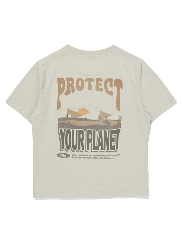BBC EARTH W Frophy Nature Short Sleeve Round_Beige