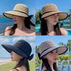 Modern Straw Hat With Large Brim For Sun Protection And Breathability Summer Outdoor Wear
