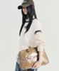 Nick&Nicole Crystal Leather Boston Bag_Camel