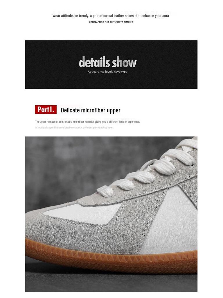 2025 Women's Retro German Trainer White Thick-Soled Casual Sneakers