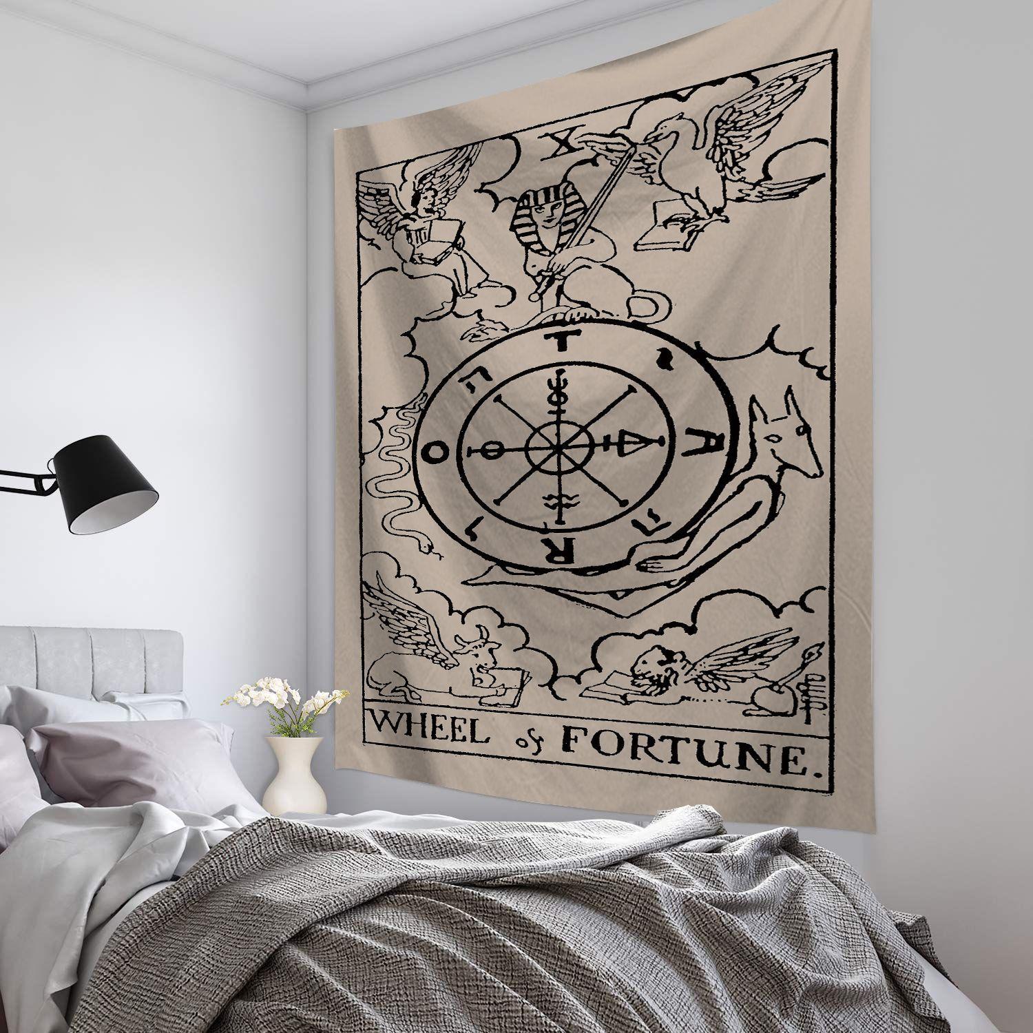 Tarot Scandinavian Ins Style Ink Tapestry Bohemian Style Wall Hanging Bedroom Background Wall Decoration 100X70CM