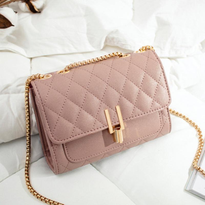 

Women s bag new fashion diamond lock small square bag versatile shoulder messenger chain small bag