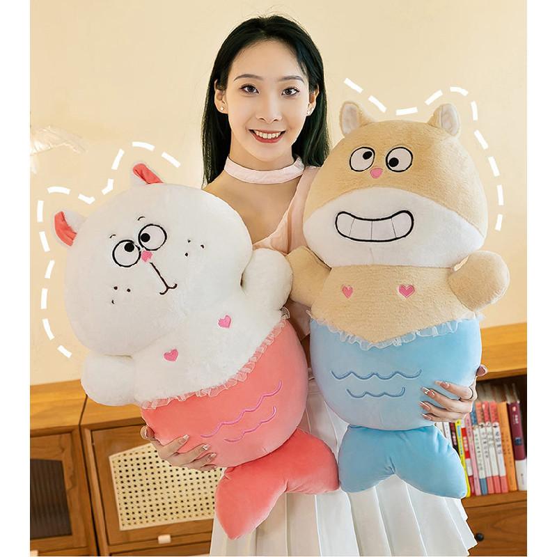 Adorable Mermaid Cat Plush Toy Stuffed Animal Doll Perfect Birthday Gift For Girls
