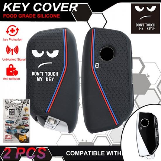 2pcs Remote Key Fob Ring Cover Protect 3 Button For Bmw Ix X7 I7 2024 Silicone