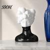 Versatile Model Room Display Modern Abstract Bust Statue, Man Portrait Sculpture, Minimalist Black And Stylish Vinyl Art Pieces White Ornament