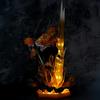 Figure Agatsuma Zenitsu Double-headed Luminescable 35cm Anime Statue Pvc Action Figurine Decoration Model  Gift Toy