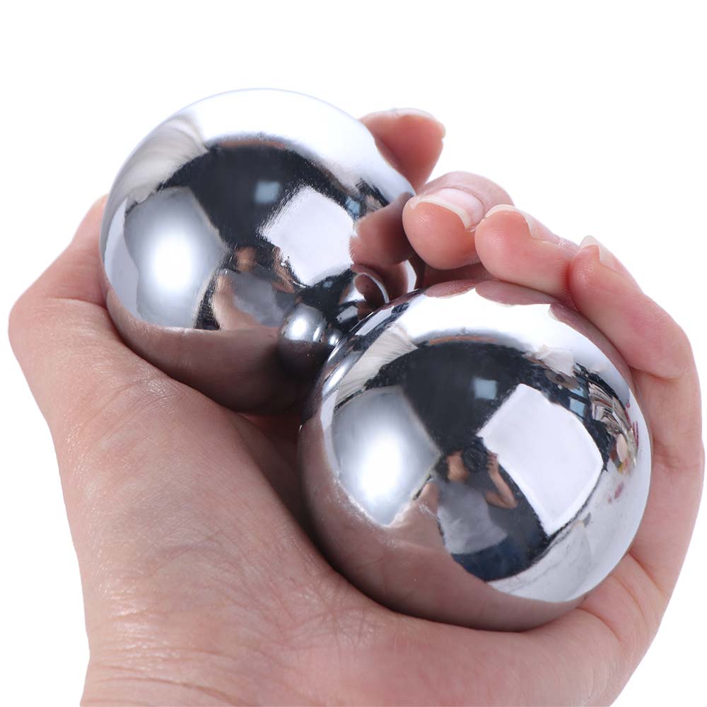 Electroplate Fitness Iron Ball Hand Exercise Chinese Health Balls Hand Massage Balls  Men Women