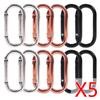 Mini-Karabiner-Schlüsselanhänger Aluminiumlegierung D-Ring Feder-Schnapphaken für Schlüssel Camping Wandern Zubehör