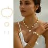 3 Stück/Set Faux-Perlen-Dekor Halskette Ohrring Armband Anzug Elegant Kurze Schlüsselbeinkette Halskette Alles Passende Schmuckaccessoires