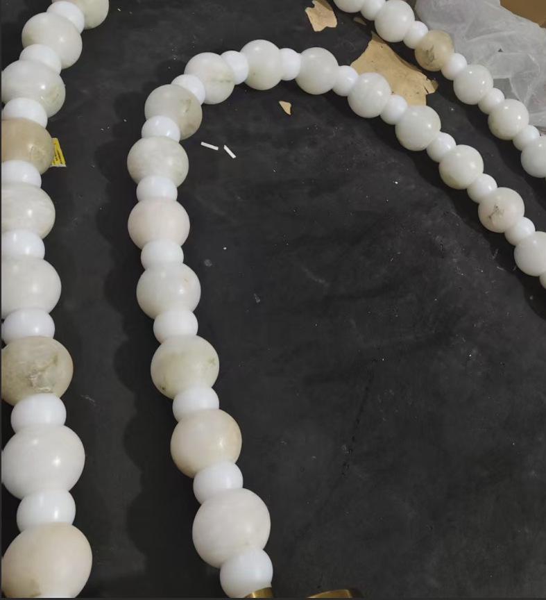 Retro Spanish Alabaster Chandelier - American Style Wall Lamp for Hotel and Office