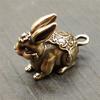 Klucz Charm Vintage Realistyczny mosiężny Zodiak Zwierzę Królik Miniaturowy brelok do kluczy Wisiorek do samochodu