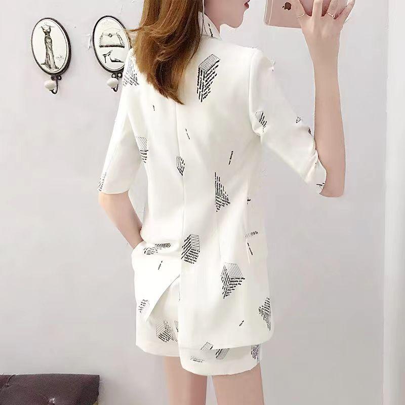 Zweireihig Einfarbig Skinny Knopf Formell Büro Dame Oberteile Mode Blazer Sommer Dünn Damenbekleidung Druck Lässig Revers