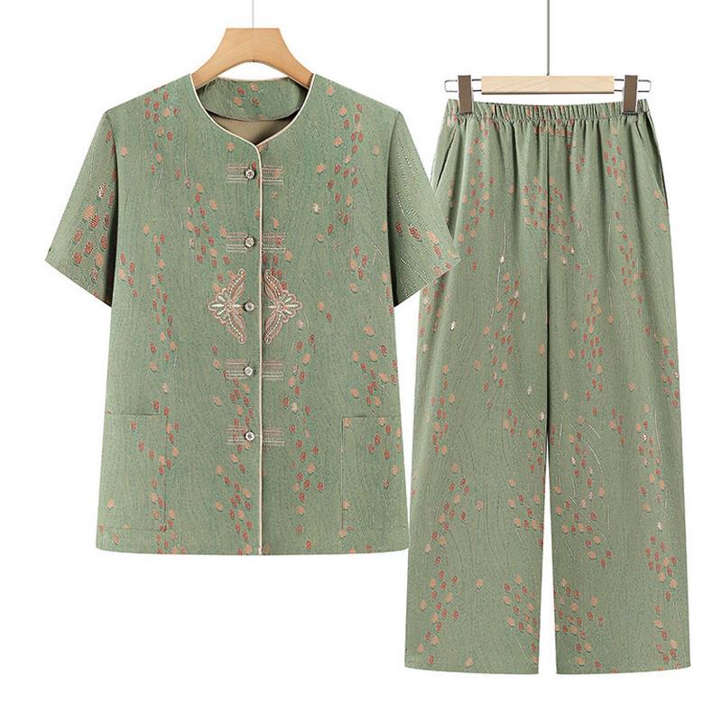 YUZHAOLIN Women's Chinese Style Summer Two-Piece Set