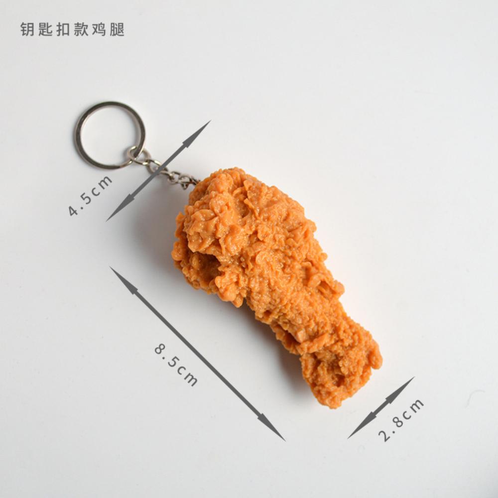 Fake Fried Chicken Leg & Wing Keychain – Realistic Food Model for Display or Decoration