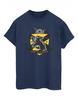 Womens/Ladies Hufflepuff Chest Badge Cotton Boyfriend T-Shirt