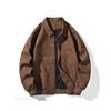 Jacket Men's Spring and Autumn New American Trend Retro PU Leather Jacket Fleece Lapel Jacket