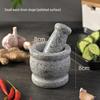 Natural Stone Garlic Press and Herb Mortar and Pestle Set