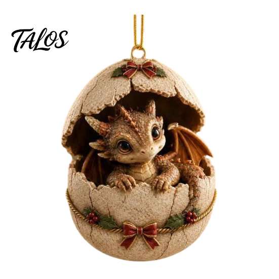 Christmas Tree Hanging Decoration Baby Dragon And Egg Ornament, 2D Flat Acrylic Fantasy Ornament Decoration, Pendant for Xmas Tree, Home Party