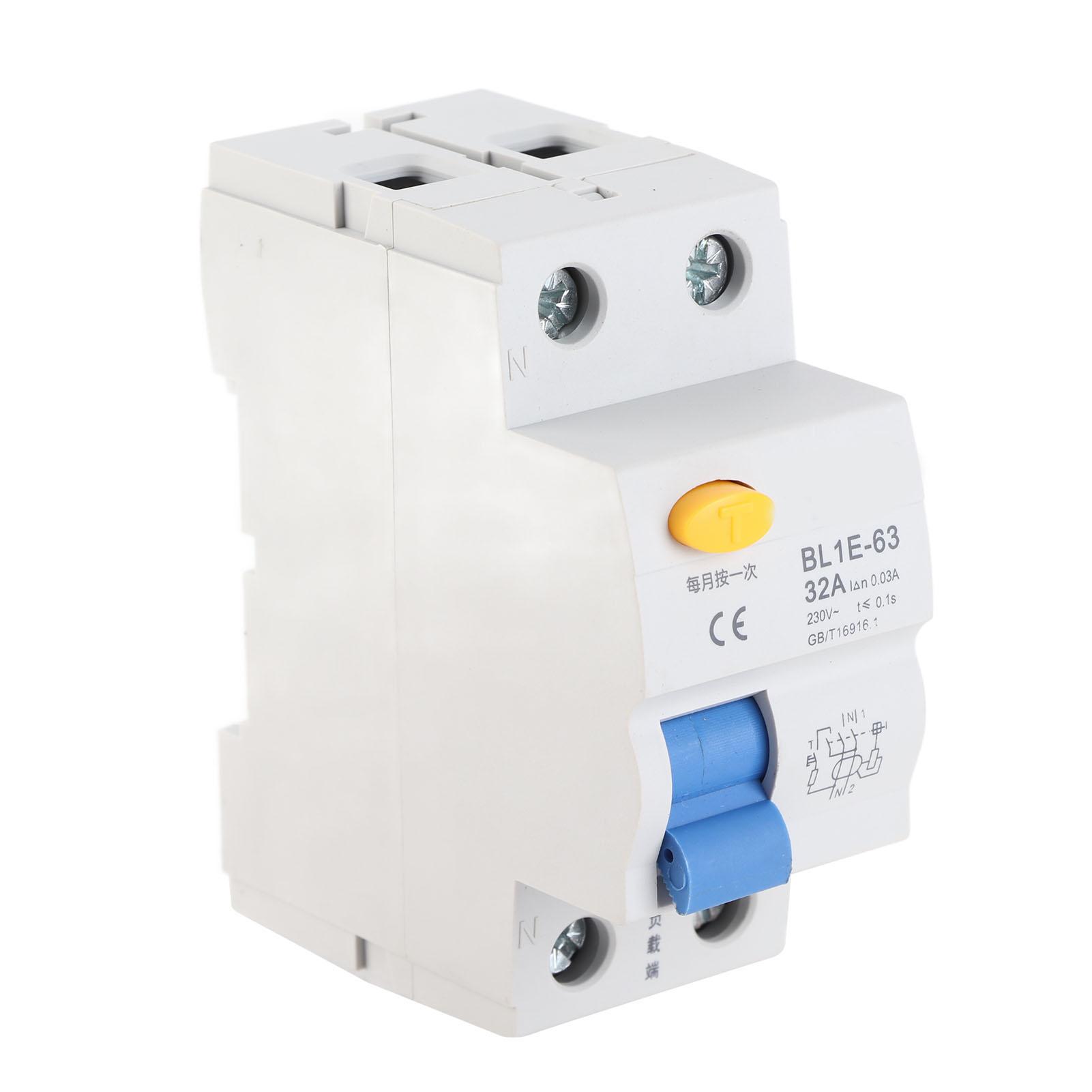 

BL1E63 32A 1p N RCCB Residual Current Circuit Breaker 230V 30mA