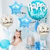 5pcs birthday balloon set, birthday round star-shaped foil balloon with Happy birthday letters, birthday party