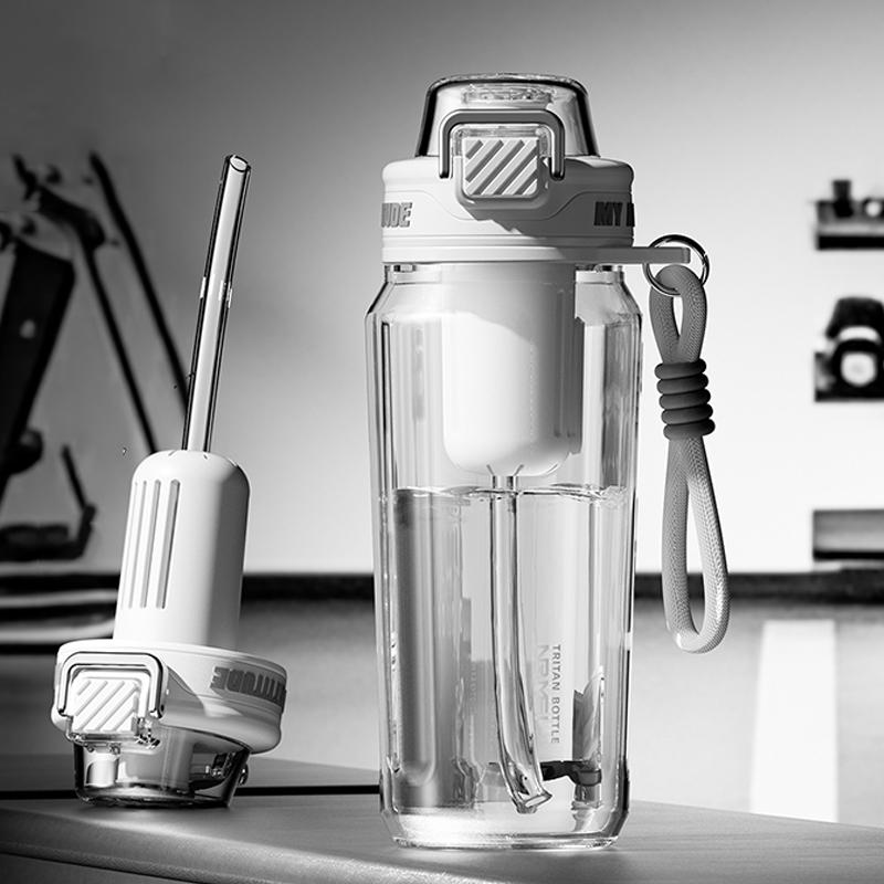 Large Capacity Portable Water Cup Sports Kettle Leak-proof Outdoor Travel Fitness Drinking Bottle For Outdoor Sports Fitness 1.0L белый