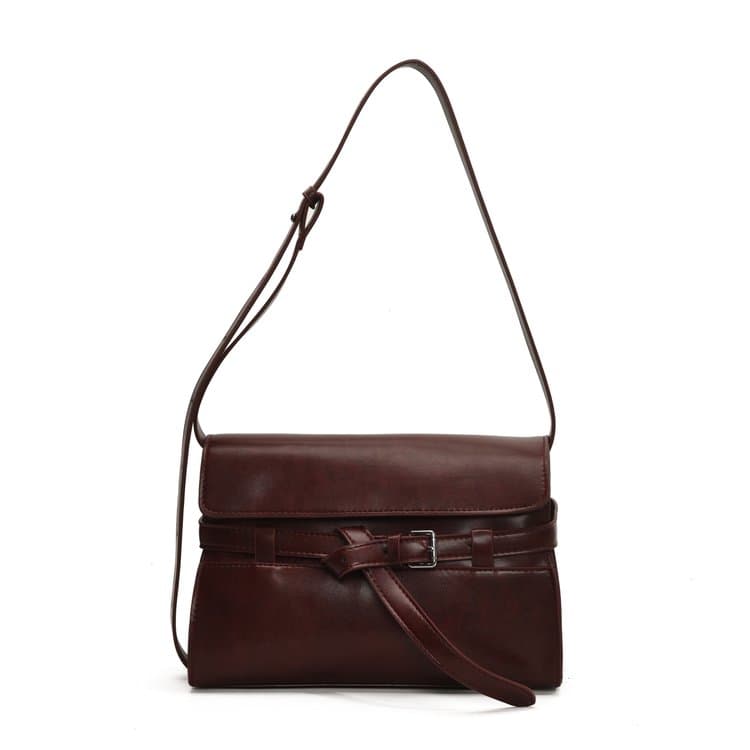 

Новая винтажная женская сумка кроссбоди на одно плечо 26*10*18cm темно-коричневого