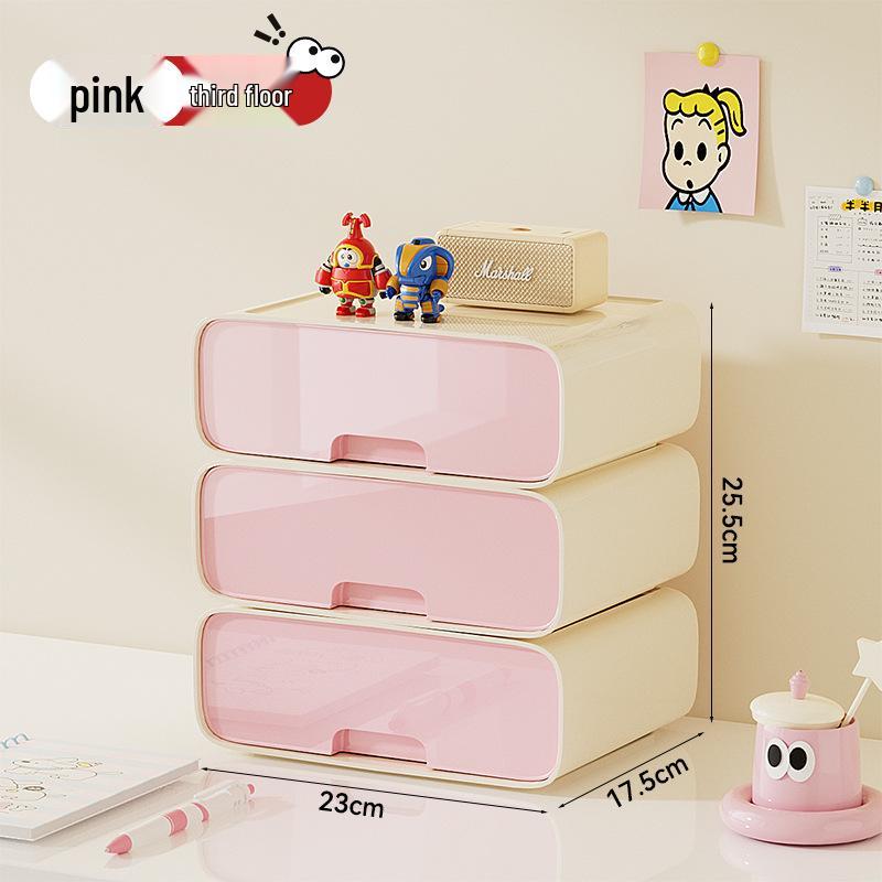 Dopamine Cute Drawer-Style Storage Box for Cosmetics, Jewelry, and Office Supplies